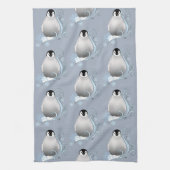 Penguin Art Nouveau Schneeflocken Geschirrtuch (Vertikal)