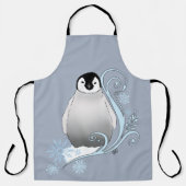 Penguin Art Nouveau Schneeflocken Schürze (Vorderseite)