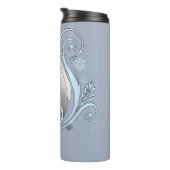 Penguin Art Nouveau Schneeflocken Thermosbecher (Nach rechts gedreht)