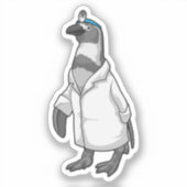 Penguin as Doctor with Doctor's coat Aufkleber (Vorderseite)