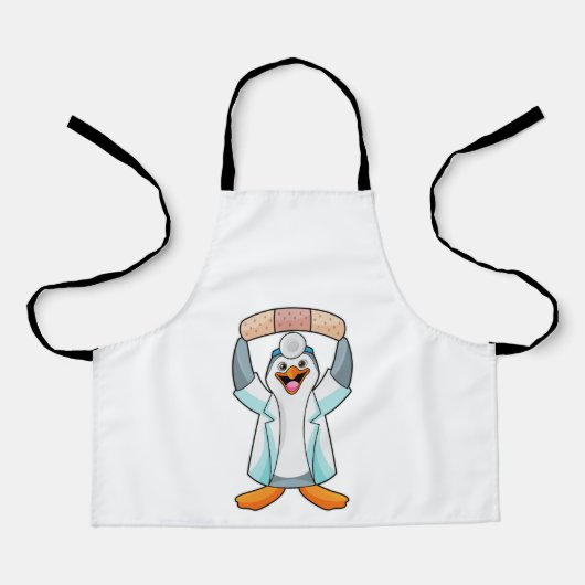 Penguin as Doctor with Plaster Schürze (Vorderseite)