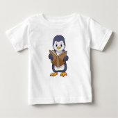Penguin as Nerd with Book Baby T-shirt (Vorderseite)