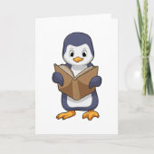 Penguin as Nerd with Book Karte (Vorderseite)
