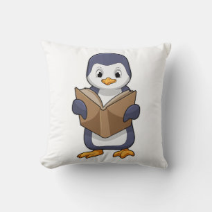 Penguin as Nerd with Book Kissen