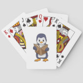 Penguin as Nerd with Book Spielkarten (Rückseite)