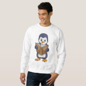 Penguin as Nerd with Book Sweatshirt (Vorne ganz)