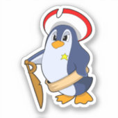 Penguin as Pirate with Hat Aufkleber (Vorderseite)