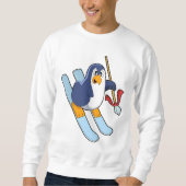 Penguin as Skier with Ski Sweatshirt (Vorderseite)