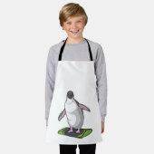 Penguin as Snowboarder with Snowboard Schürze (Getragen)