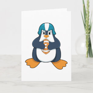 Penguin at Football Sports Karte