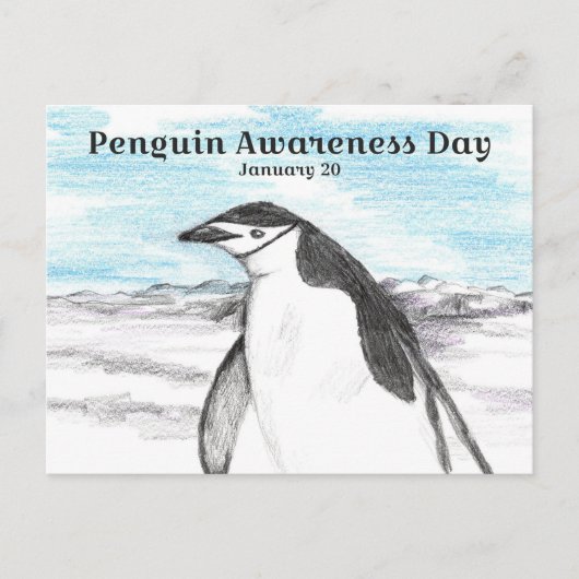 Penguin Awareness Day January 20 Winter Postkarte (Vorderseite)