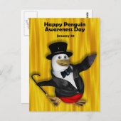 Penguin Awareness Day PostCard - January 20 Postkarte (Vorne/Hinten)