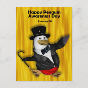 Penguin Awareness Day PostCard - January 20 Postkarte