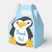 Penguin Baby Dusche Blue Geschenkschachtel (Rückseite)
