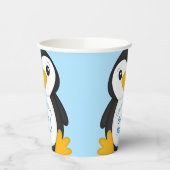 Penguin Baby Dusche Blue Pappbecher (Links)