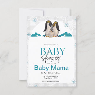 Penguin Baby Dusche Einladung