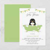 Penguin Baby Dusche Einladung (Vorne/Hinten)