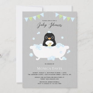 Penguin Baby Dusche Einladung