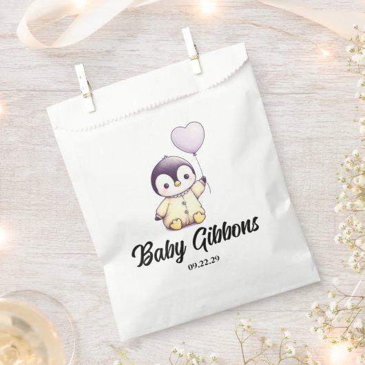 Penguin Baby Dusche Napkins Geschenktütchen (Ausgeschnitten)