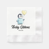 Penguin Baby Dusche Napkins Serviette (Vorderseite)