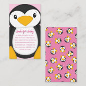 Penguin Baby Shower Books für Babys Begleitkarte (Vorne/Hinten)