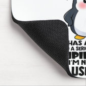 Penguin Back Off I Have A Crazy Granddaughter She Mousepad (Ecke)