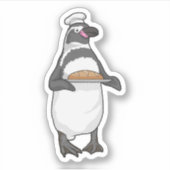 Penguin Baker Brot Aufkleber (Vorderseite)