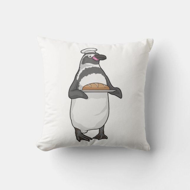 Penguin Baker Brot Kissen (Vorderseite)