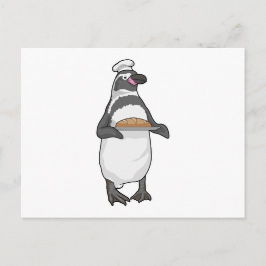 Penguin Baker Brot Postkarte (Vorderseite)