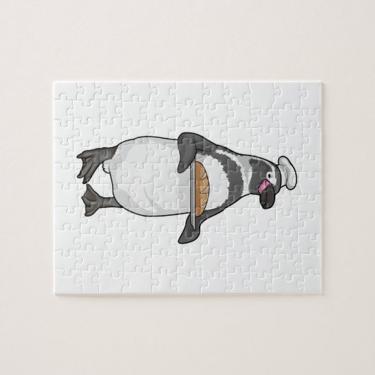 Penguin Baker Brot Puzzle (Horizontal)
