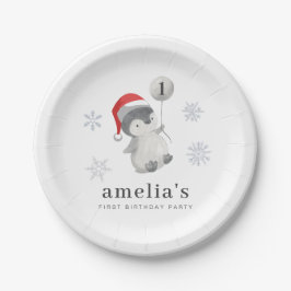 Penguin Balloon 1. Geburtstag Pappteller