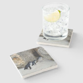 Penguin Beach House, Steinuntersetzer (Seitenansicht)