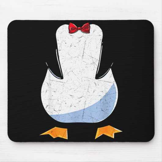 Penguin Belly Men Women Kids Penguin Costume Mousepad (Vorne)