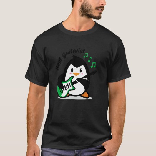 penguin best guitarist cute T-Shirt (Vorderseite)