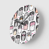 Penguin Bird Beispiel Background Runde Wanduhr (Winkel)