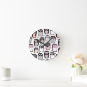 Penguin Bird Beispiel Background Runde Wanduhr (Zuhause)