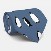 Penguin Bird Blue Antarktis Animal Polar Winter Krawatte (Gerollt)