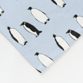 Penguin Bird Blue Arctic Animal Polar Winter Fleecedecke (Ecke)