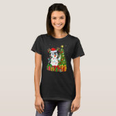 Penguin Bird Xmas Holiday Santa Penguin Christmas T-Shirt (Vorne ganz)