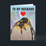 PENGUIN BIRTHDAY CARD FOR HUSBAND KARTE<br><div class="desc">ZU MEINEM HUSBAND. ICH LIEBE CHILLIN' MIT DIR. HAPPY BIRTHDAY GREETING CARD</div>