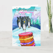 Penguin Birthday Card Karte (Vorderseite)