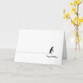 Penguin Birthday Card Karte (Gelbe Blume)
