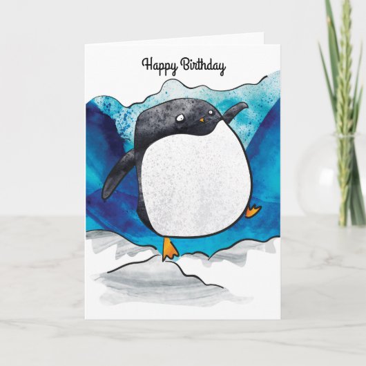 Penguin Birthday Card Karte (Vorderseite)