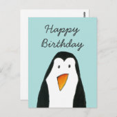 Penguin Birthday Card Postkarte (Vorne/Hinten)