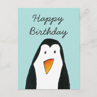 Penguin Birthday Card Postkarte