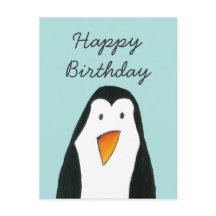 Penguin Birthday Card