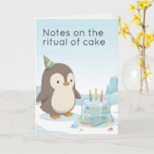 Penguin Birthday | Dry Humour Custom Birthday Karte (Gelbe Blume)