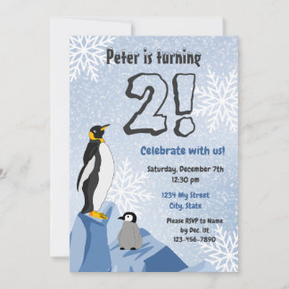 Penguin Birthday Einladung