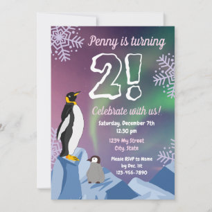Penguin Birthday Einladung
