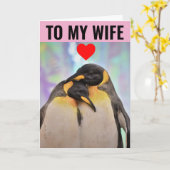 PENGUIN BIRTHDAY GREETING CARD FOR EHEFRAU KARTE (Gelbe Blume)